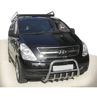 Bullbar WT003-2 (rustfrit stål) Hyundai H300, H1, Starex 2008–2020 foto 1