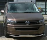 Volkswagen T5 2010–2015 Dobbelt frontbøjle 60/48 mm (rustfri stål) foto 1