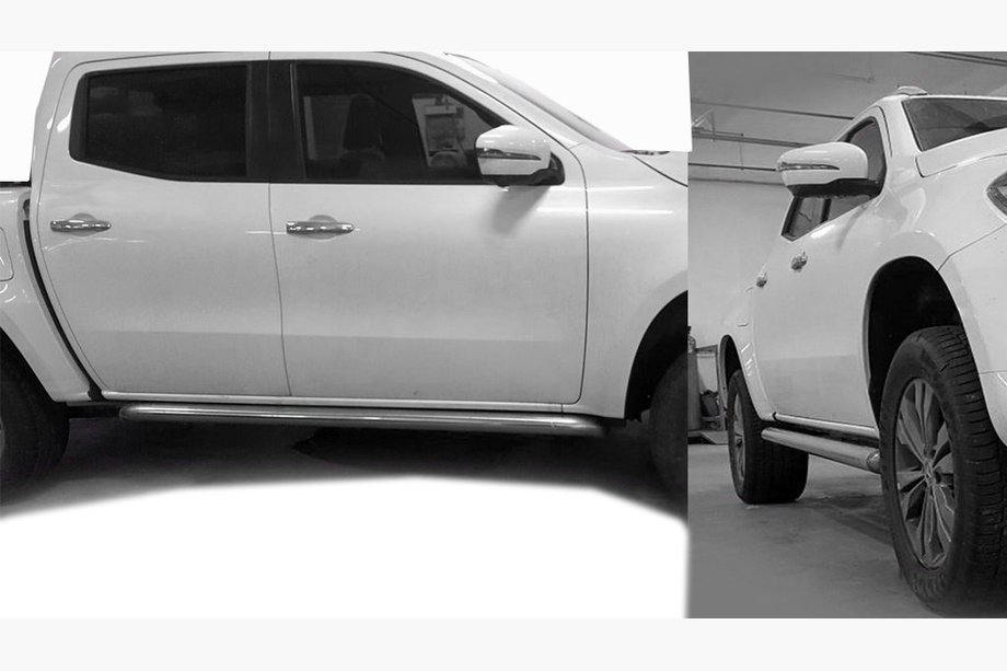 Mercedes X class 2017–2020 Siderør med skrå afskæring (2 stk., rustfrit stål) Image