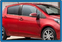Toyota Yaris 2010–2020 Vindueslister (4 stk., rustfrit stål) foto 3