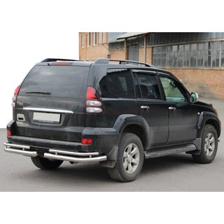 Bageste dobbelte hjørnebøjler AK003-1 (2 stk., rustfrit stål) Toyota Land Cruiser Prado 120 2002–2009 foto 4