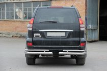 Toyota Land Cruiser Prado 120 2002–2009 Bageste dobbelte hjørnebøjler AK003-1 (2 stk., rustfrit stål) foto 5