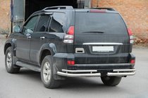 Toyota Land Cruiser Prado 120 2002–2009 Bageste dobbelte hjørnebøjler AK003-1 (2 stk., rustfrit stål) foto 6