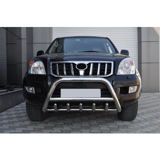 Lav frontbøjle WT003 (rustfrit stål) Toyota Land Cruiser Prado 120 2002–2009 foto 4