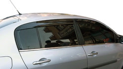 Renault Megane II 2004–2009 Udvendige vindueslister i rustfrit stål (4 stk.) Sedan/Stationcar, Carmos - tyrkisk rustfrit stål foto 3