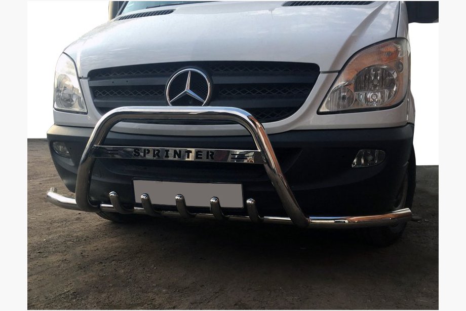 Mercedes Sprinter W906 2006–2018 Bullbar WT003-Plus (rustfrit stål) Foto 1