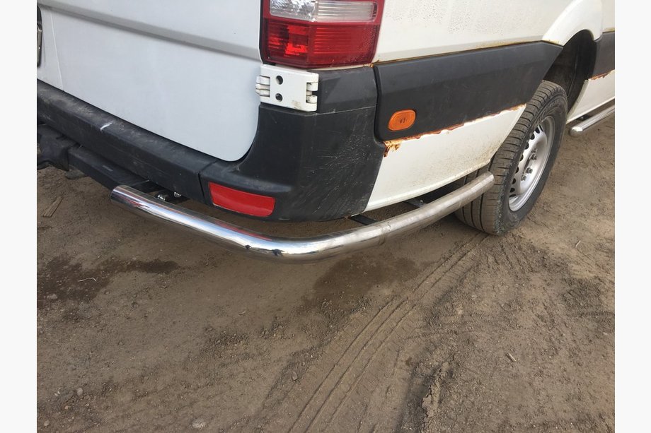 Volkswagen Crafter 2006–2016 Sideroer bag baghjul, vinklede (2 stk., rustfrit staal) Lang Foto 2