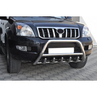 Lav frontbøjle WT003 (rustfrit stål) Toyota Land Cruiser Prado 120 2002–2009 foto 1