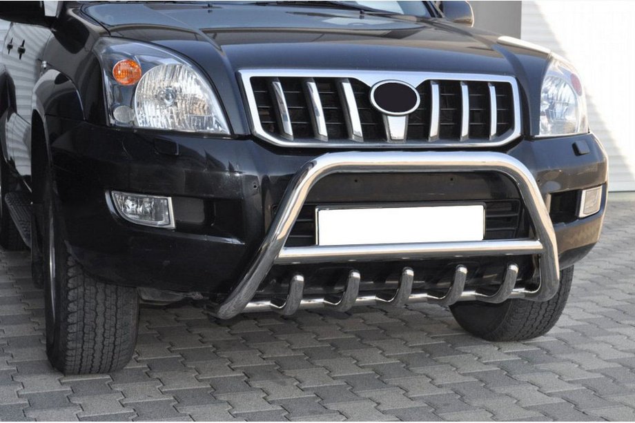 Toyota Land Cruiser Prado 120 2002–2009 Lav frontbøjle WT003 (rustfrit stål) Image