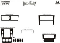 Mercedes C-klasse W202 1993–2001 Instrumentbordslister (1997-2000) Aluminium foto 2