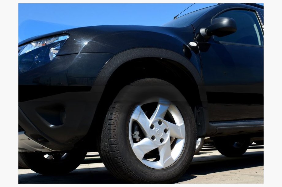 Renault Duster 2008–2017 Skærmkantlister til hjulbuer (4 stk., sort metal) Image