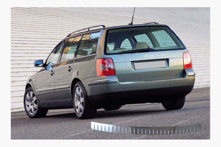 Volkswagen Passat B5 1997–2005 Bagkofangerbeskytter til SW (Omsa, rustfrit stål) Image