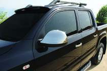 Volkswagen Amarok 2010–2022 Spejlkåber til sidespejle (2 stk., rustfrit stål) OmsaLine - Italiensk rustfrit stål foto 1