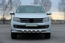 Volkswagen Amarok 2010–2022 Frontbeskyttelse F3-08.7 (rustfrit stål) foto 2