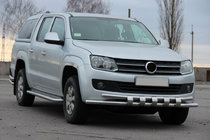 Volkswagen Amarok 2010–2022 Frontbeskyttelse F3-08.7 (rustfrit stål) foto 3