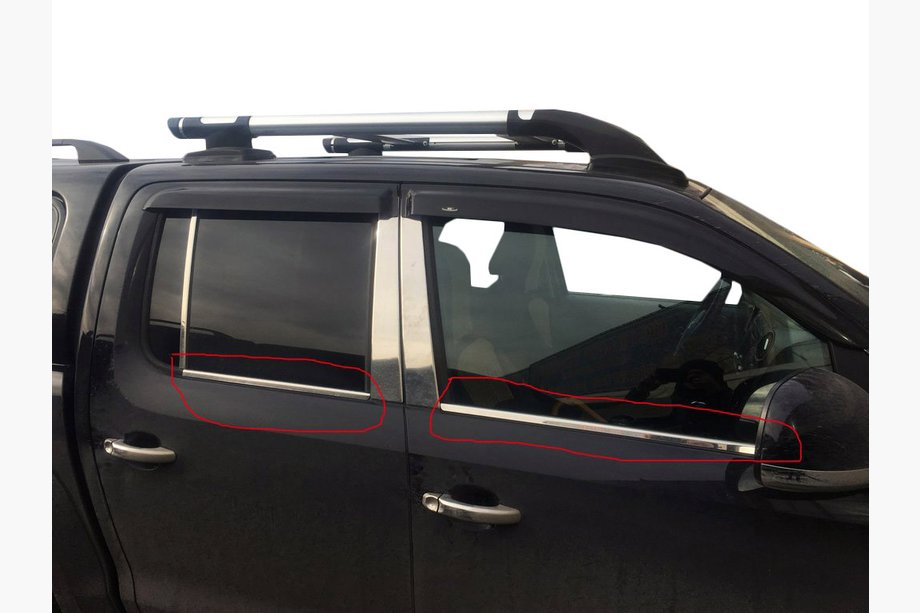 Volkswagen Amarok 2010–2022 Vindueslister (4 stk., rustfrit stål) Carmos - Tyrkisk stål Image
