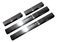 Volkswagen Golf 7/E-Golf 2012–2020 Dørtrinslister Nathaniko (4 stk., rustfrit stål) Premium - 3M dobbeltklæbende tape, 0,8 mm foto 1