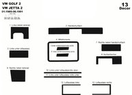 Volkswagen Golf 2 1983–1992 Instrumentbordbeklædning foto 3