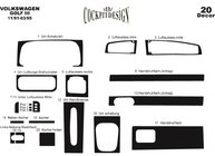 Volkswagen Golf 3 1991–2001 Instrumentbordbeklædning Aluminium foto 6