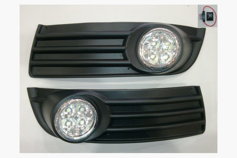 Volkswagen Jetta 2006–2011 Tågelygter med LED-indsatser Image