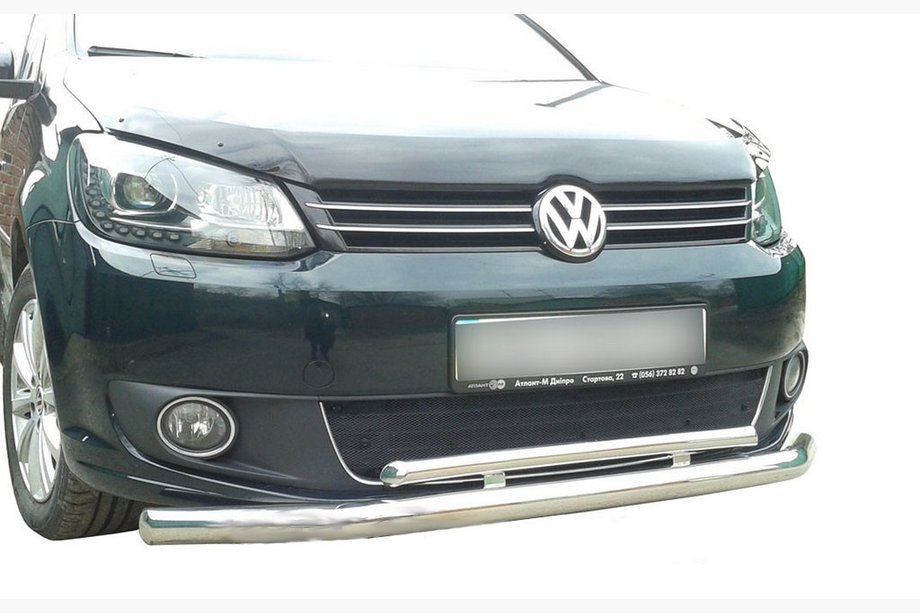 Volkswagen Caddy 2010–2015 Forreste dobbelt kofangerbøjle 70/48 mm (rustfri) Image
