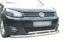 Volkswagen Caddy 2010–2015 Forreste dobbelt kofangerbøjle 70/48 mm (rustfri) foto 1