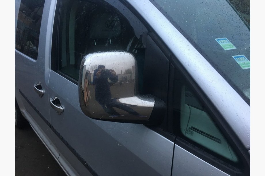 Volkswagen Caddy 2015–2020 Krom spejldæksler Variant 1 (2 stk.) Poleret rustfrit stål Foto 4
