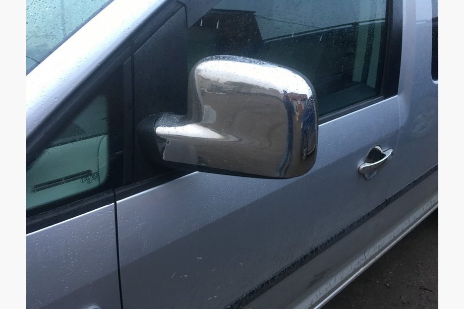 Volkswagen Caddy 2015–2020 Krom spejldæksler Variant 1 (2 stk.) Poleret rustfrit stål Foto 5