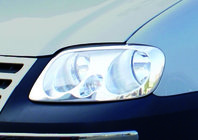 Volkswagen Caddy 2004–2010 Krom forlygterammer (2 stk., rustfrit stål) foto 4
