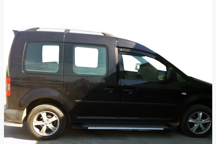Volkswagen Caddy 2010–2015 Sidetrin X5-type (2 stk., aluminium) Image