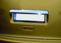 Volkswagen Caddy 2010–2015 Kromliste over nummerpladen (1 dør, rustfrit stål) Lige uden tekst, OmsaLine - Italiensk rustfrit stål foto 2