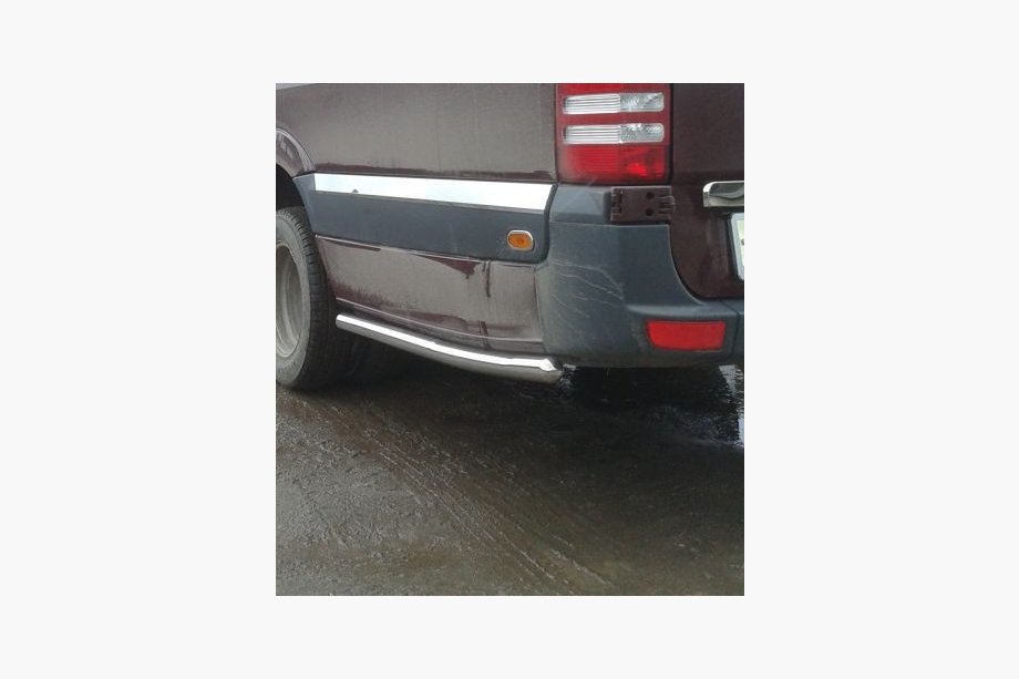 Mercedes Sprinter W907/W910 2018– Siderør bag baghjulet (2 stk., rustfrit stål) Lang akselafstand, 60 mm Foto 8