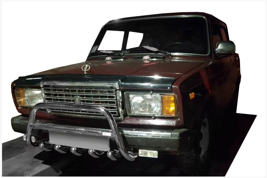 ВАЗ 2107 1982–2012 Bullbar WT003 (42 mm, rustfrit stål) Image