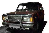 ВАЗ 2107 1982–2012 Bullbar WT003 (42 mm, rustfrit stål) foto 1