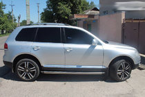 Volkswagen Touareg 2002–2010 Tagrælinger i krom (plastfødder) Metalbeslag foto 4
