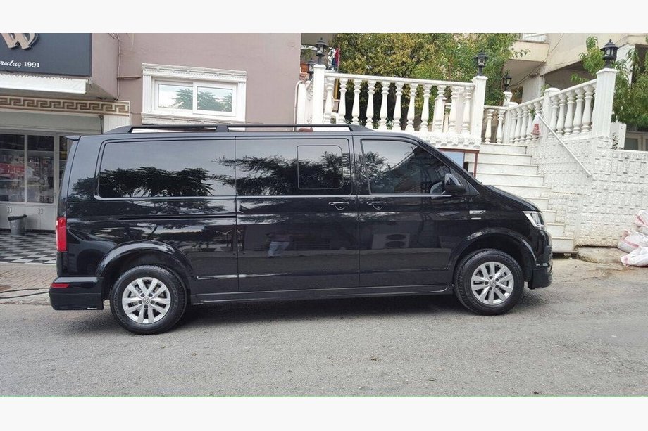 Volkswagen T5 Caravelle 2004–2010 Tagrælinger Skyport (sorte) Kort akselafstand Foto 2