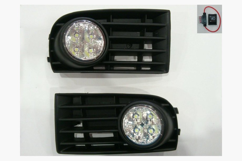 Volkswagen Golf 5 2003–2009 Tågelygter med LED-indsatser Image