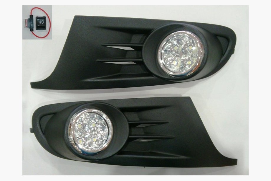 Volkswagen Golf 6 2008–2014 Tågelygter med LED-indsatser Image