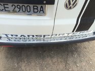 Volkswagen T5 Transporter 2003–2010 Bagkofangerbeskytter med sorte indsatser (rustfrit stål) foto 2