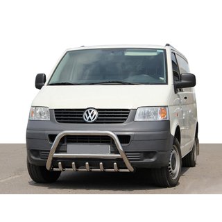 Kængurugitter WT003 (rustfrit stål) Volkswagen T5 Transporter 2003–2010 foto 2