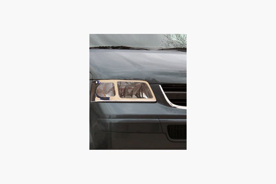 Volkswagen T5 Multivan 2003–2010 Kromrammer til forlygter foran (rustfrit stål, Omsa) Image