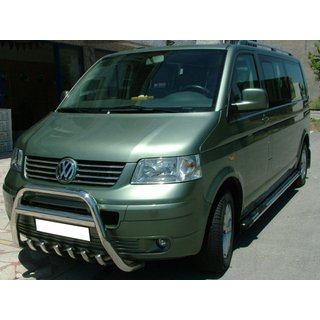 Kængurugitter WT003 (rustfrit stål) Volkswagen T5 Transporter 2003–2010 foto 4