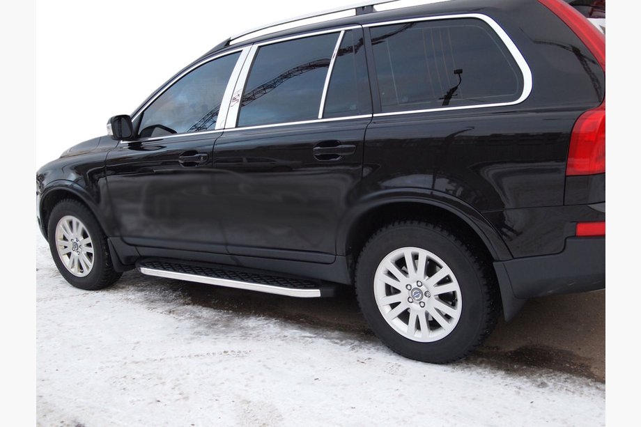 Volvo XC90 2002–2014 BlackLine sidetrin (2 stk., aluminium) Image