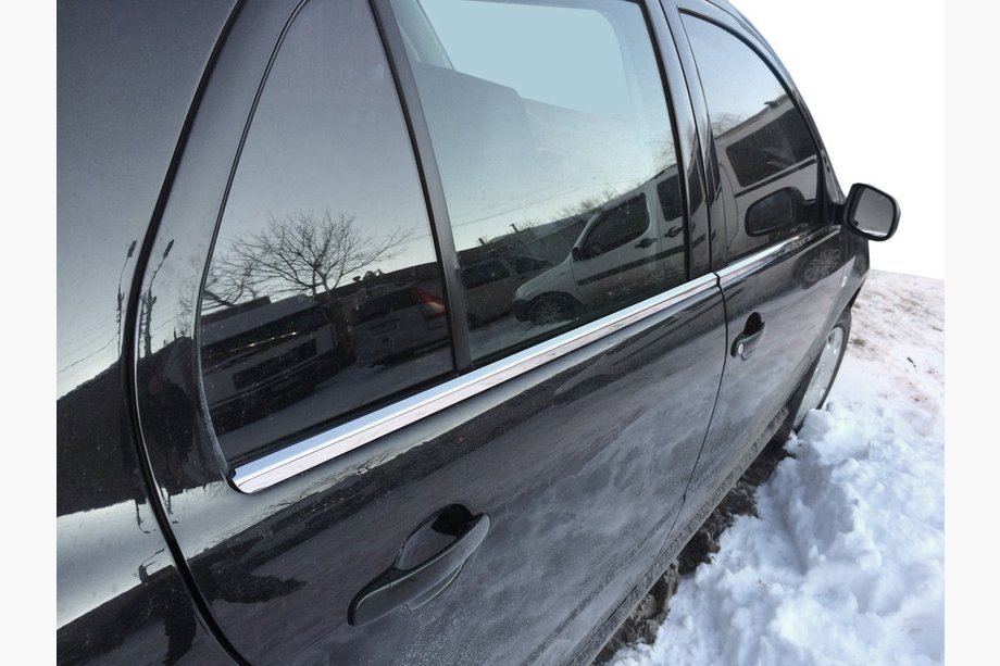 Skoda Fabia 2000–2007 Udvendige vindueslister i rustfrit stål (4 stk.) Image