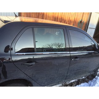 Udvendige vindueslister i rustfrit stål (4 stk.) Skoda Fabia 2000–2007 foto 2
