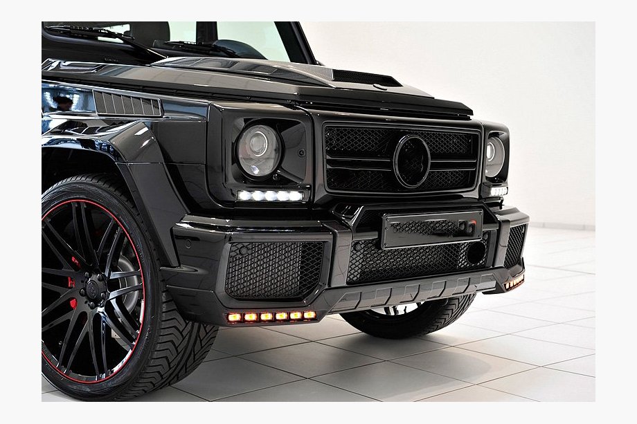 Mercedes G-Klasse W463 1990–2018 Front kofangerlæbe BRBS med LED Foto 4