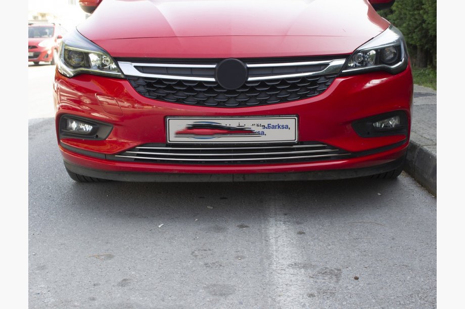 Opel Astra K 2016–2021 Frontkofanger-lister (3 stk., rustfrit stål) Image