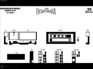 Mercedes T2 (507-814) 1967–1996 Instrumentbrætpanel-indsatser (Meric) Aluminium foto 5