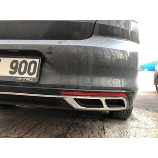 Udstødningsrør afdækninger Carmos SD/SW (2019+, 3 stk, rustfrit stål) foto 1