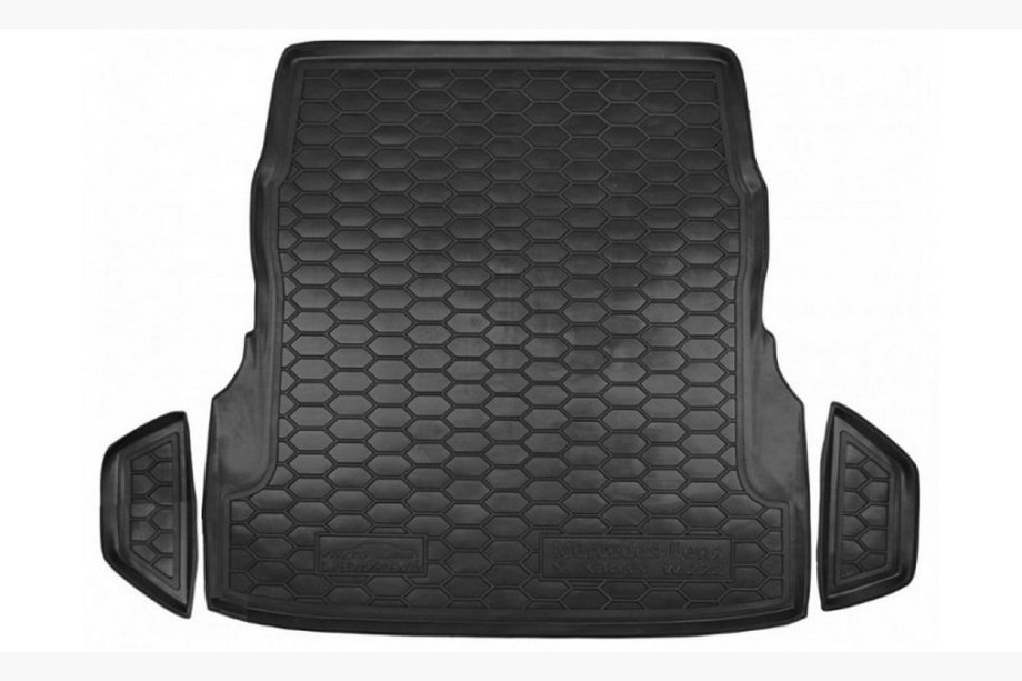 Mercedes S-klasse W222 2013–2022 Bagagerumsmåtte til biler med justerbare bagsæder (Autogumm, gummi) Image